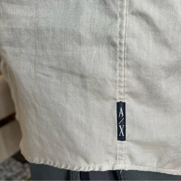 Armani Exchange AX Men’s Derey Philippe Light Gray Button Up Collar Shirt L - Picture 7 of 16
